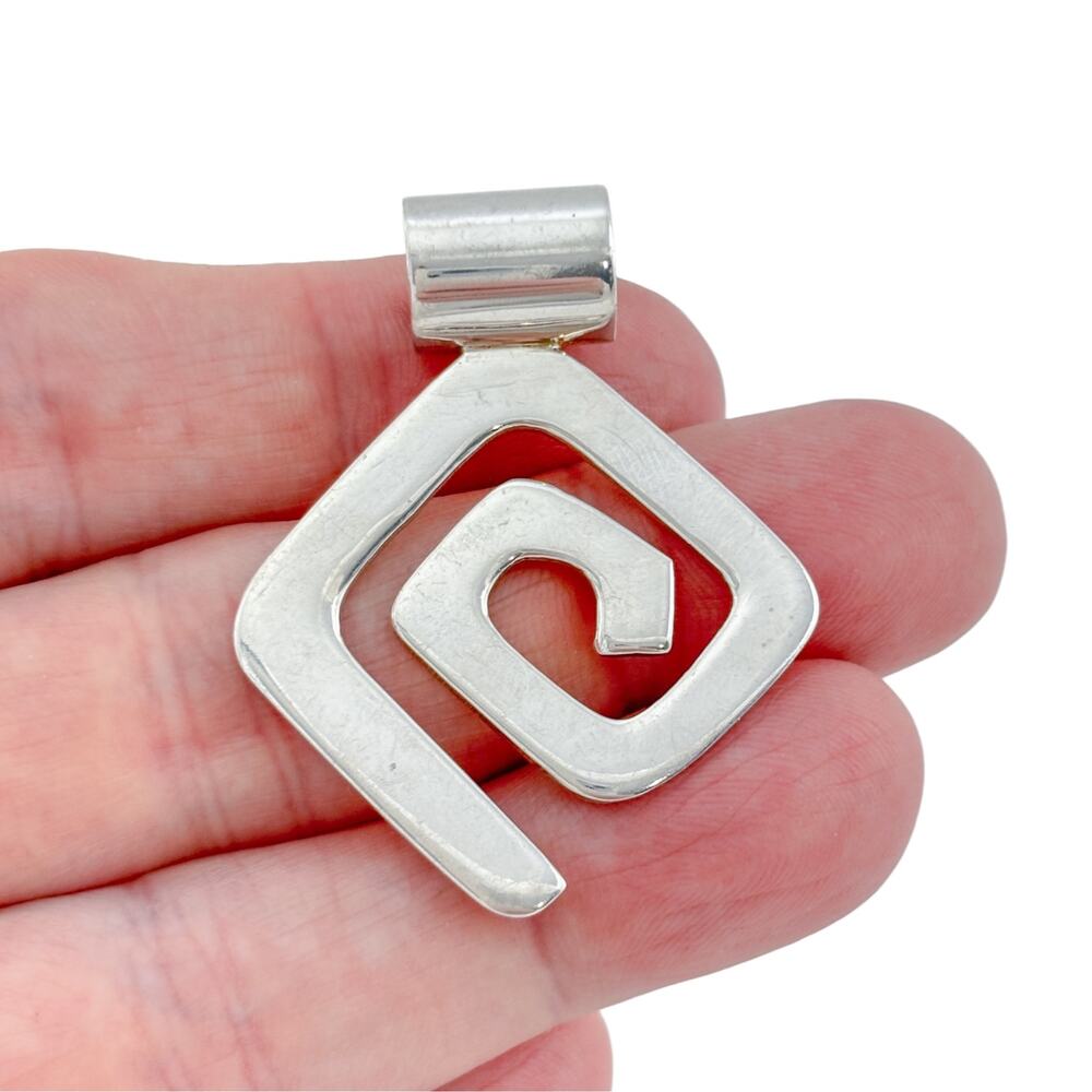 Retired Silpada G1860 Geometric Maze Sterling Silver Pendant